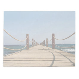 Eindeloze Wooden Bridge naar de Oceaan Notitieblok