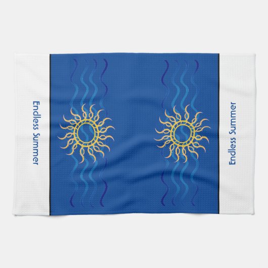 eindeloze zomer | Kustzon en keukenhanddoek (Horizontaal)