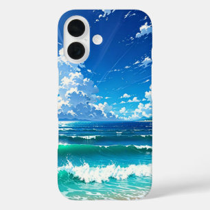 Eindeloze zomer oceaanhorizon iPhone 16 hoesje