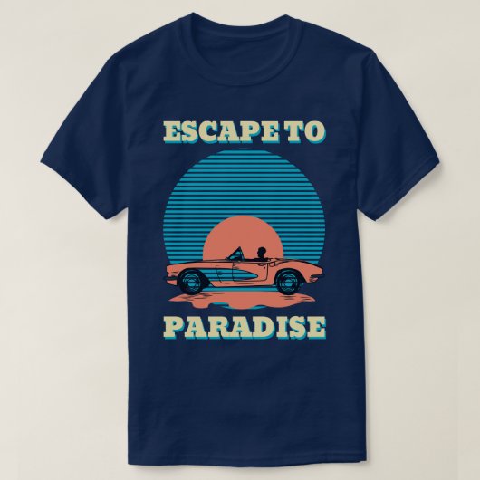 Eindeloze zomer paradijs retro t-shirt (Design voorkant)
