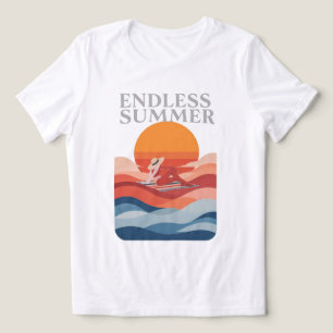Eindeloze zomer - Retro Sunset & Beach Vibes Tri-Blend Shirt