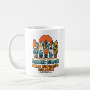 Eindeloze Zomer Retro Surfplanken Strand Koffiemok