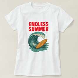 Eindeloze zomer: Ride the Wave T-shirt