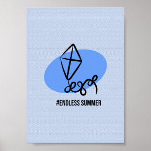 Eindeloze Zomer Vlieger - Minimalistische Retro St Poster