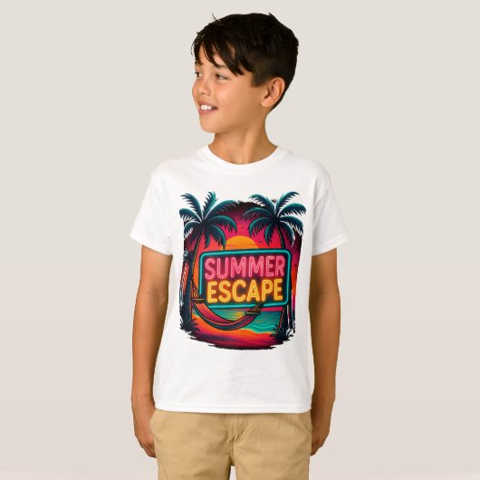 Eindeloze zomerontsnapping - Retro Sunset Adventur T-shirt (Voorkant volledig)