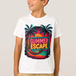 Eindeloze zomerontsnapping - Retro Sunset Adventur T-shirt