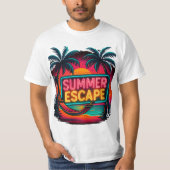 Eindeloze zomerontsnapping - Retro Sunset Adventur T-shirt (Voorkant)