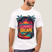 Eindeloze zomerontsnapping - Retro Sunset Adventur T-shirt (Voorkant)