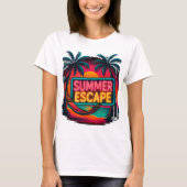Eindeloze zomerontsnapping - Retro Sunset Adventur T-shirt (Voorkant)