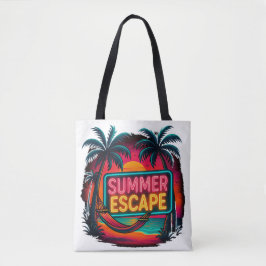 Eindeloze zomerontsnapping - Retro Sunset Adventur Tote Bag