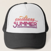 eindeloze zomerroze zonsonderd typografie trucker pet (Voorkant)