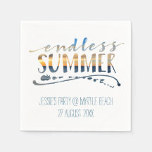 Eindeloze zomerstrandvakantie Sunset Typografie