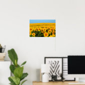 Eindeloze zonnebloemen poster (Thuiskantoor)