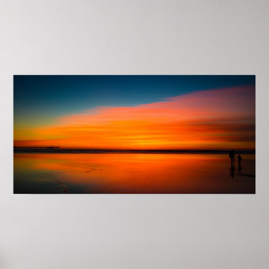 eindeloze zonsondergang samen poster (Voorkant)