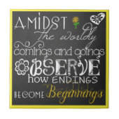 Einden worden begin keramische tegel tegeltje (Voorkant)