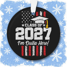 Eindexamen Amerikaanse Vlag Klas van 2027 Ornament