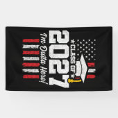 Eindexamen Amerikaanse Vlag Klas van 2027 Spandoek (Horizontaal)