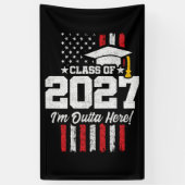Eindexamen Amerikaanse Vlag Klas van 2027 Spandoek (Verticaal)