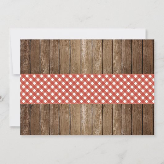 Eindexamen Feest Foto Rood Geruit BBQ Jute Eindexa Kaart (Achterkant)