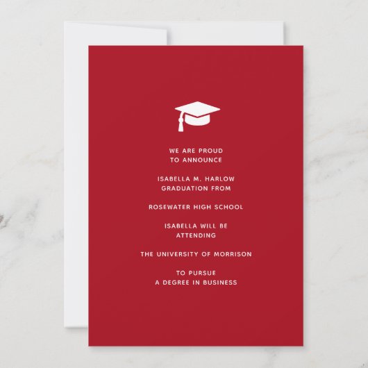Eindexamen middelbare school aankondiging (Achterkant)