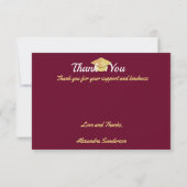 Eindexamenfoto van afstudeerders bedankkaart (Achterkant)