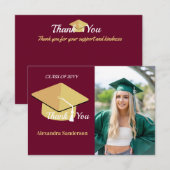 Eindexamenfoto van afstudeerders bedankkaart (Voorkant / Achterkant)