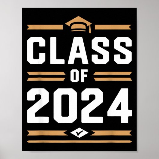 Eindexamenklas 2024 universiteit middelbare school poster (Voorkant)