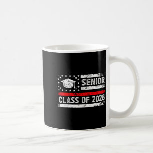 Eindexamenklas 2026 senior amerikaanse vlag hoog koffiemok