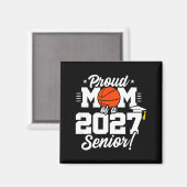 Eindexamenklas 2027 basketbal trotse moeder magneet (Voorkant / Achterkant)