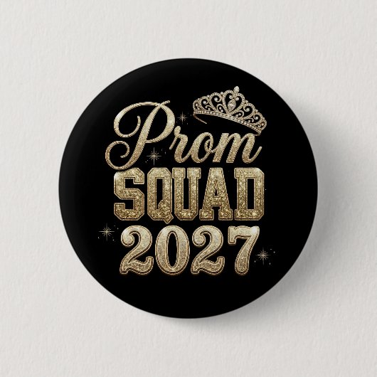 Eindexamenklas 2027 gala squad ronde button 5,7 cm (Voorkant)