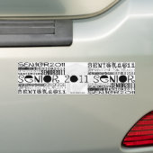 Eindexamenklas van 2011 bumpersticker (Op auto)