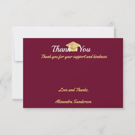 Eindexamenklas van eindexamenfoto bedankkaart (Achterkant)