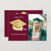 Eindexamenklas van eindexamenfoto bedankkaart (Voorkant / Achterkant)