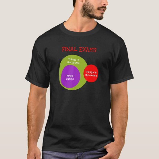 eindexamens maar het ware venn-diagram t-shirt (Voorkant)