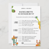 Eindfeest Bachelorette scavenger hunt spel Kaart (Voorkant)