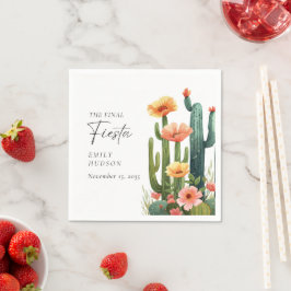 Eindfeest Cactus Afscheidspartij Servet