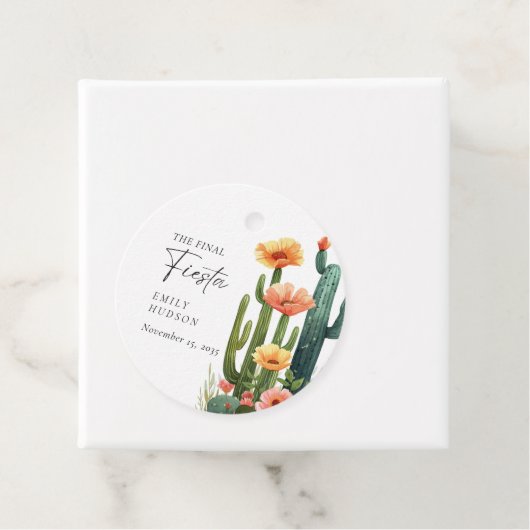 Eindfeest Cactus Bachelorette Party Bedankjes Labels (In situ)
