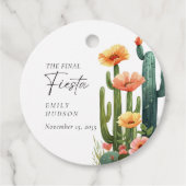 Eindfeest Cactus Meidenavakantie Bedankjes Labels (Voorkant)