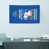 Eindfeest kleuterschool afstudeerfeest 1e leerjaar spandoek (Beurs)