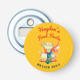 Eindfeest Meidenweekend Mexico Bruidsmeisjesreis Button Flesopener