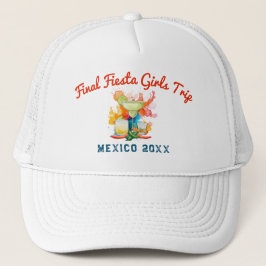 Eindfeest Meisjesreis Bestemming Mexico Wit Trucker Pet