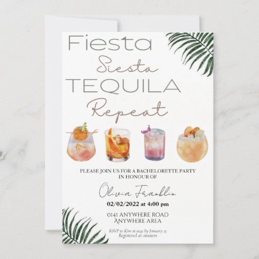 Eindfeest Mexicaanse bruidsdouche  Kaart (Voorkant)