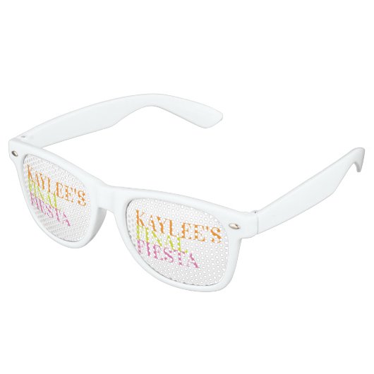 Eindfeest Neon Bruidsfeest Retro Zonnebril (Gekanteld)