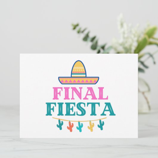 Eindfeest Sombrero Notitiekaarten (Staand voorkant)