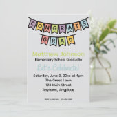 Eindfeest van de basisschool kaart (Staand voorkant)