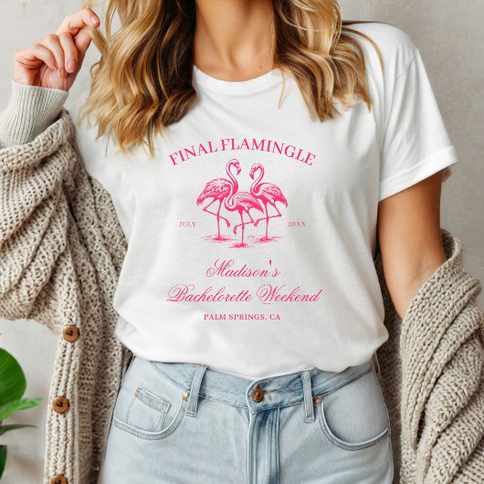 Eindfeestje Flamingo Bruidsmeisjes T-shirt