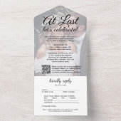 Eindfoto van uitgestelde weddenschappen — QR-code All In One Uitnodiging (Binnen)