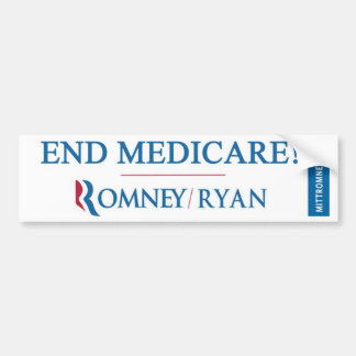 EINDGENEESMIDDEL! Romney/Ryan Bumpersticker