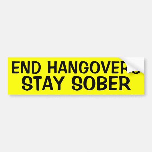EINDHANGOVERS: STAY SOBER BUMPERSTICKER (Voorkant)