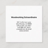 Eindhout Texture Knot Woodworking Craftsman Vierkante Visitekaartje (Achterkant)